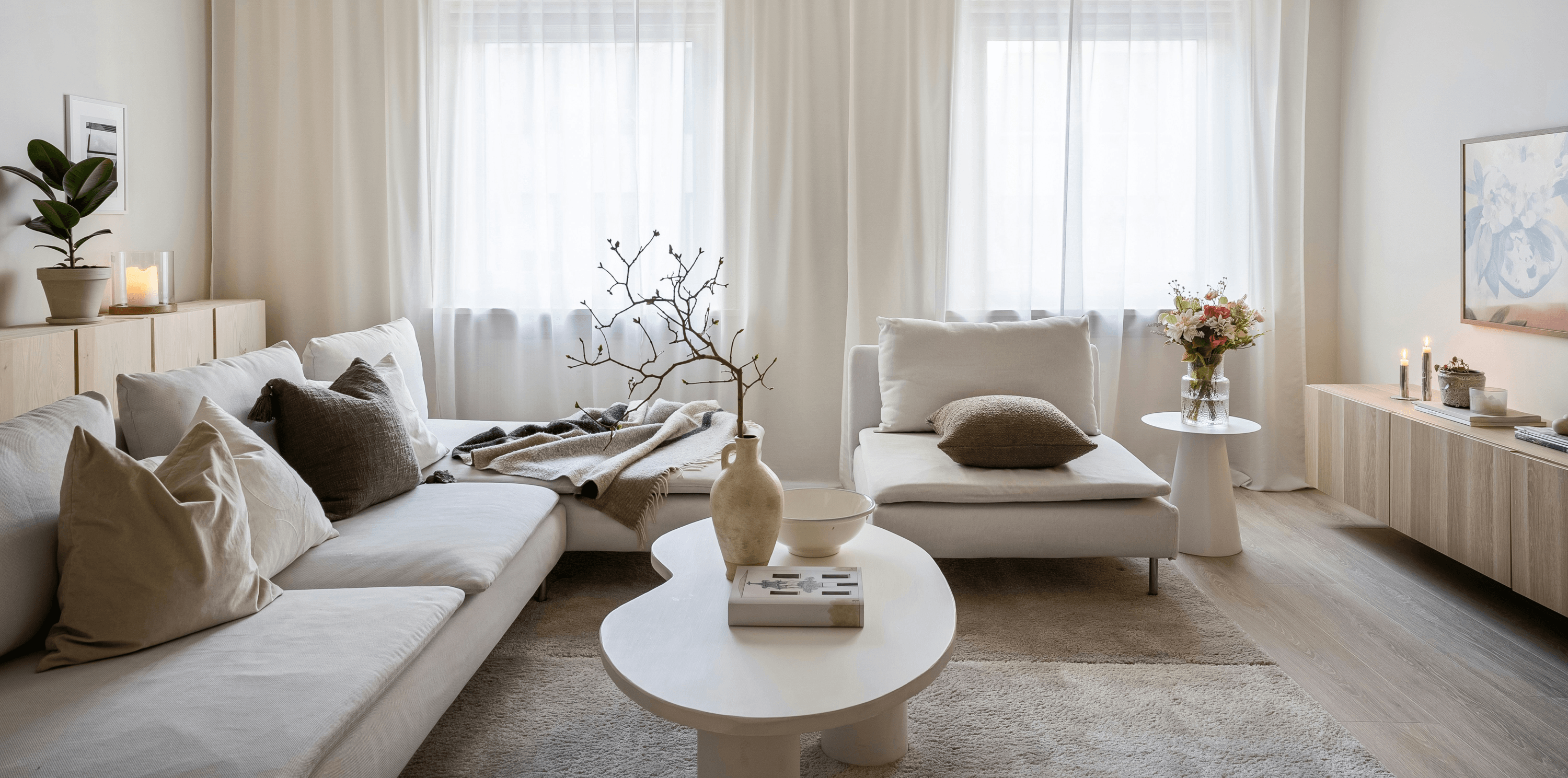 Intérieur textile Craie